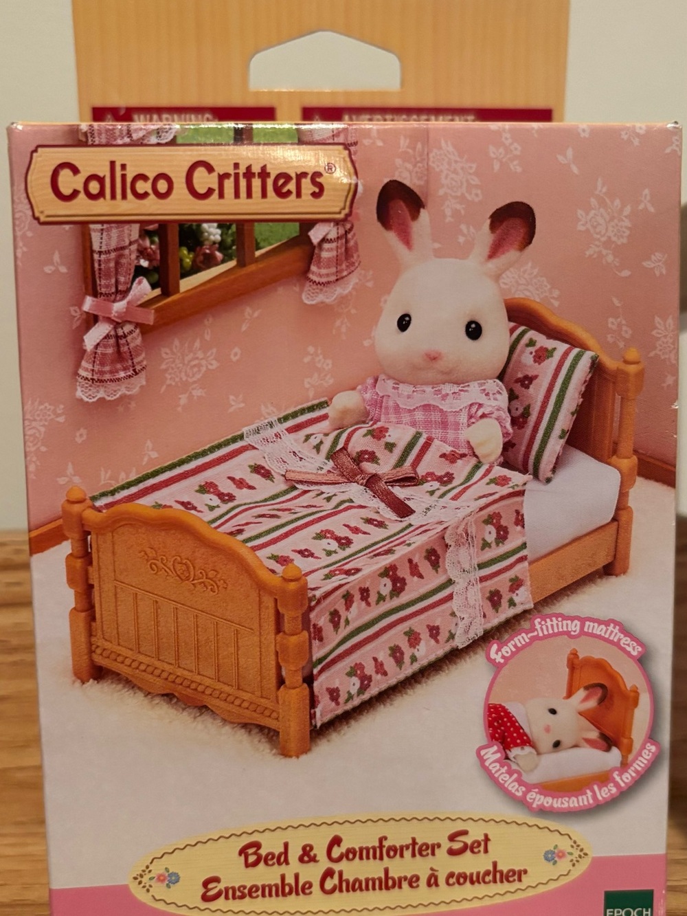 Calico Critters Pink Floral Comforter Set for Doll Beds